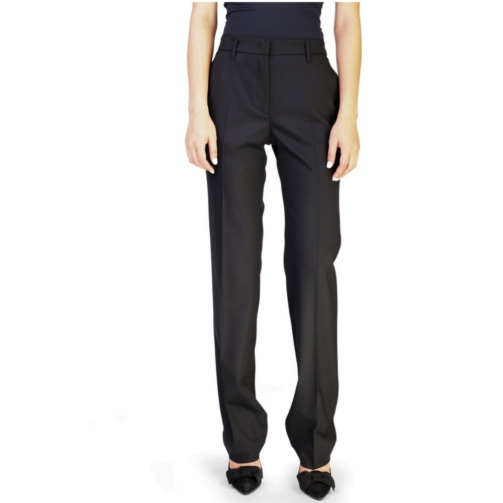 Prada Low Rise Wool Slim Straight Pants